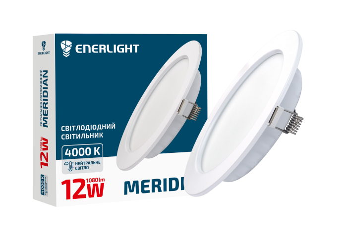 CВІТИЛЬНКИ СТЕЛЬОВИЙ ENERLIGHT MERIDIAN 12ВТ 4000К
